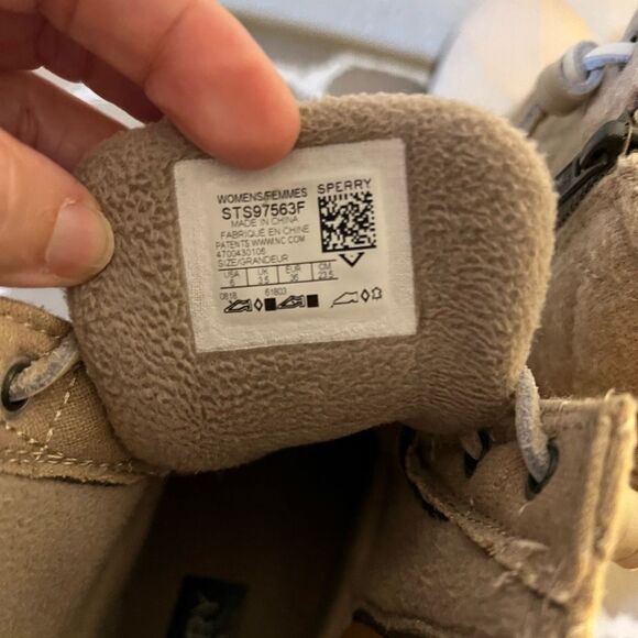 SPERRY boots-EUC- Sherpa lining, cream colored, gently loved w/ lots of life sz6 - Picture 7 of 11